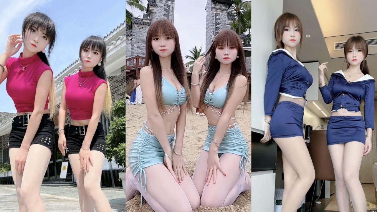 快手网红 双胞胎大妹二妹 金主定制擦边热舞视频流出 高颜值姐妹花默契配合 电动翘臀性感美腿 逼毛若隐若现