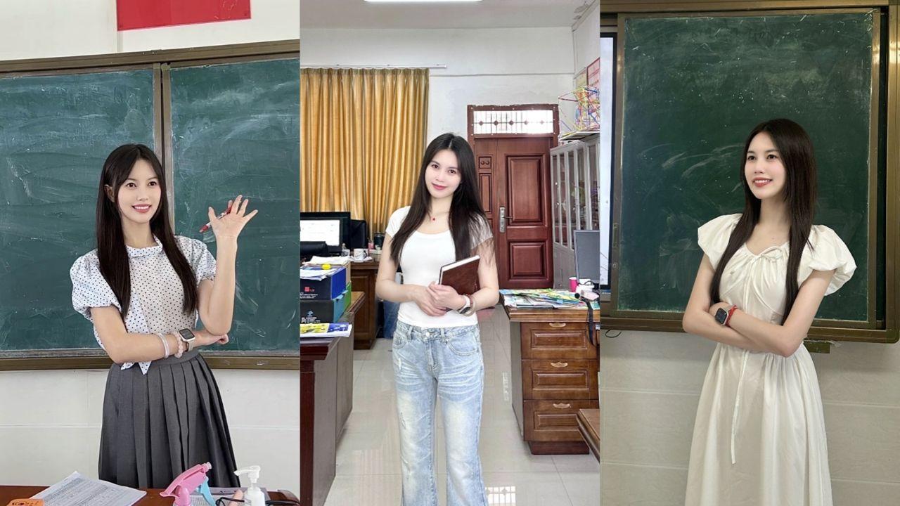 儿子以前的老师被我酒店内射 开房门干她 调教她毒龙舔P眼 不愧是当老师的 就是骚啊