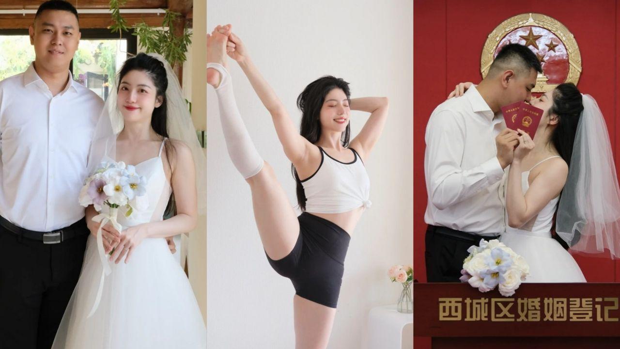 新婚瑜伽女神范姵岚出轨摄影师重磅视频流出 一字马尤物刚领证就给老公戴绿帽 酒店被大鸡巴猛操到喷水失神